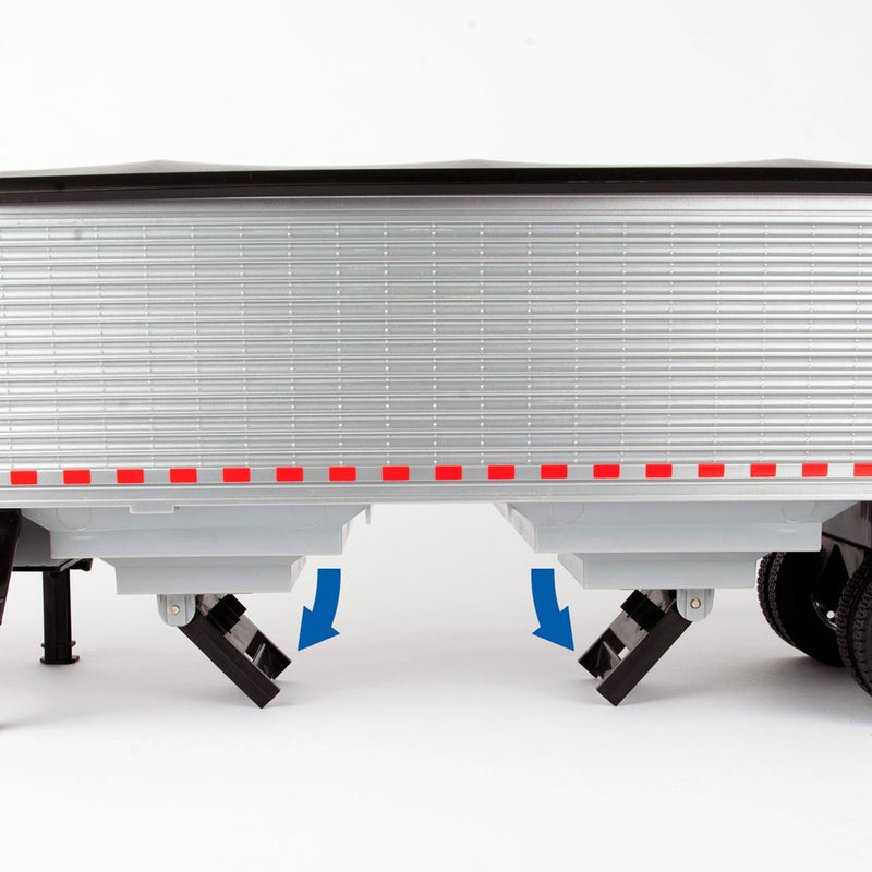 (B&D) 1/16 Big Roads Black Peterbilt Model 367 with Grain Trailer and Lights & Sounds - Damaged Item