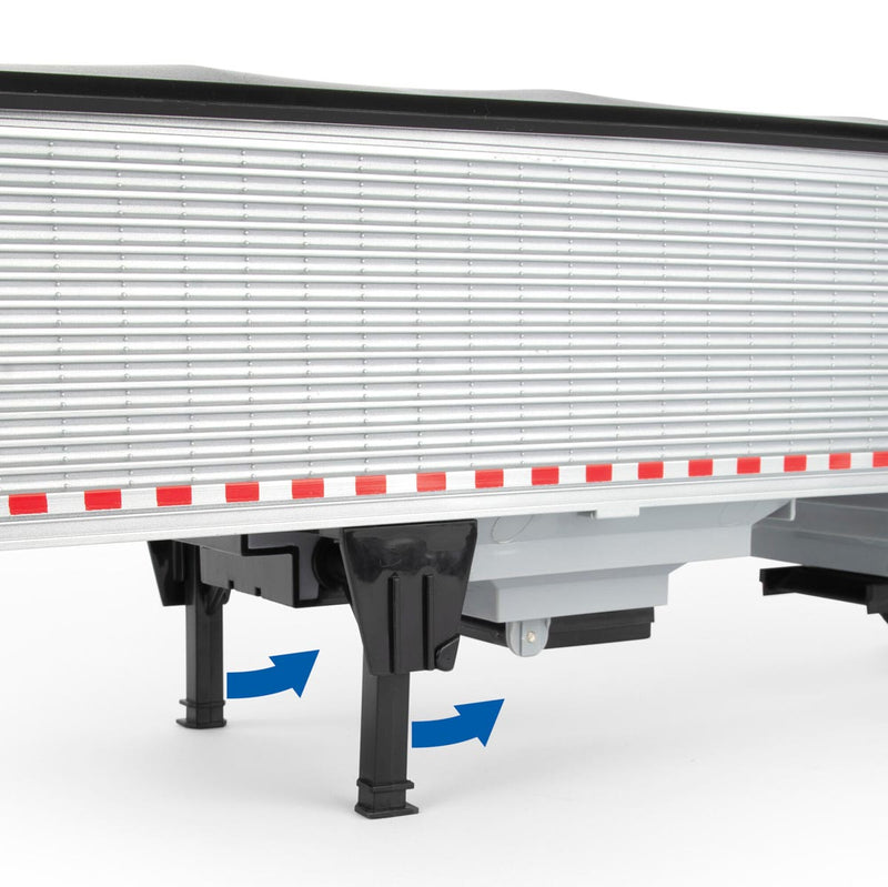 (B&D) 1/16 Big Roads Black Peterbilt Model 367 with Grain Trailer and Lights & Sounds - Damaged Item