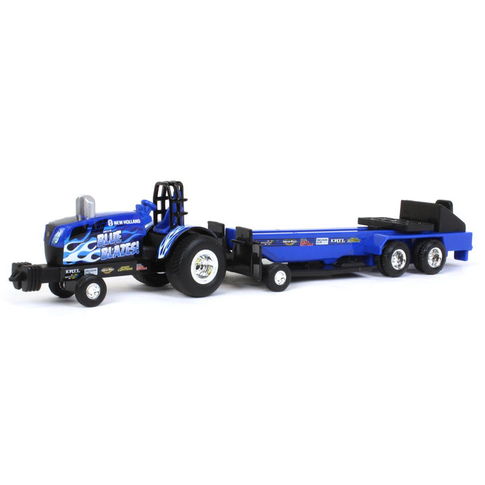 1/64 New Holland "Blue Blazes" Pulling Tractor with Pulling Sled