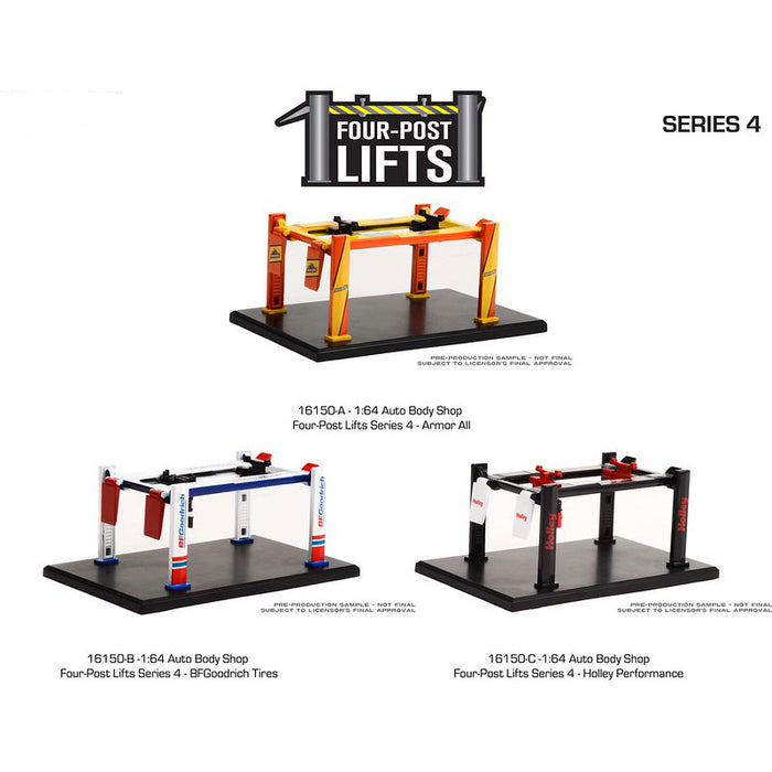 1/64 Four Post Lifts Series 4, Set of 3 Lifts