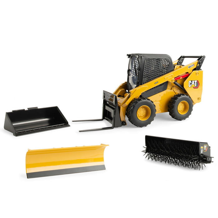 (B&D) 1/16 Yellow High Detail Caterpillar Wheeled 272D3 Skid Steer Loader, ERTL Exclusive - Damaged Item