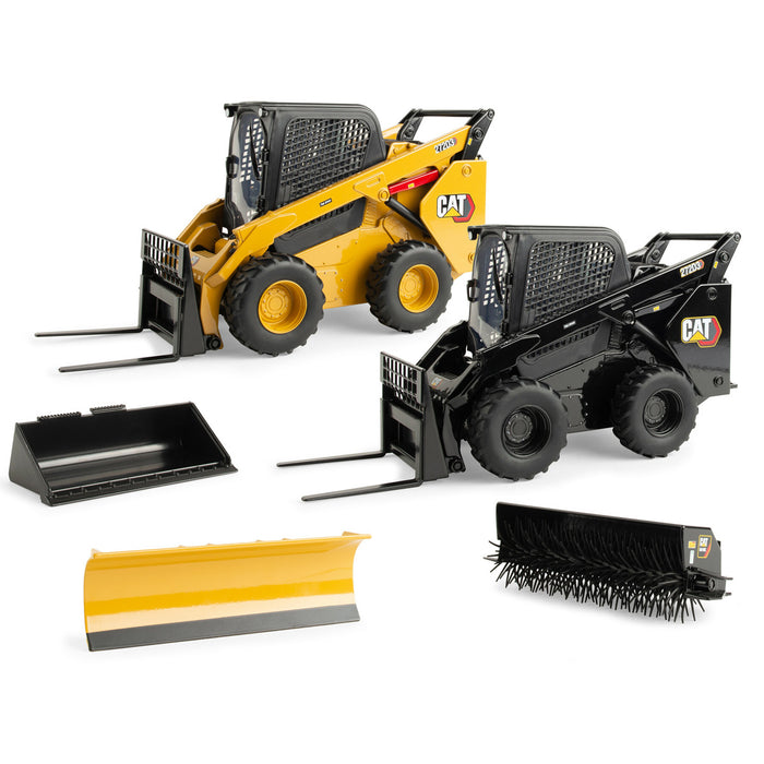 Set of 2 ~ 1/16 High Detail Caterpillar Wheeled 272D3 Skid Steer Loaders, ERTL Exclusive