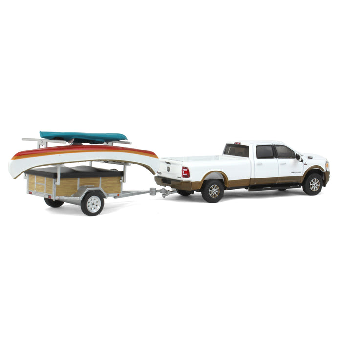 1/64 2022 Ram 2500 Longhorn with Canoe Trailer, Hitch & Tow Series 26