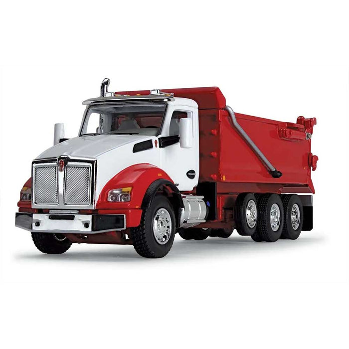 1/64 White & Viper Red Kenworth T880 Rogue Dump, DCP by First Gear