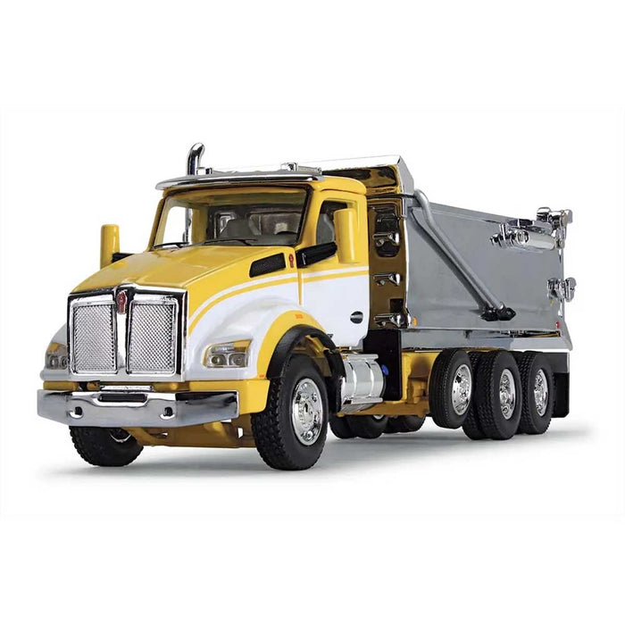 1/64 Yellow, White & Chrome Kenworth T880 Rogue Dump, DCP by First Gear