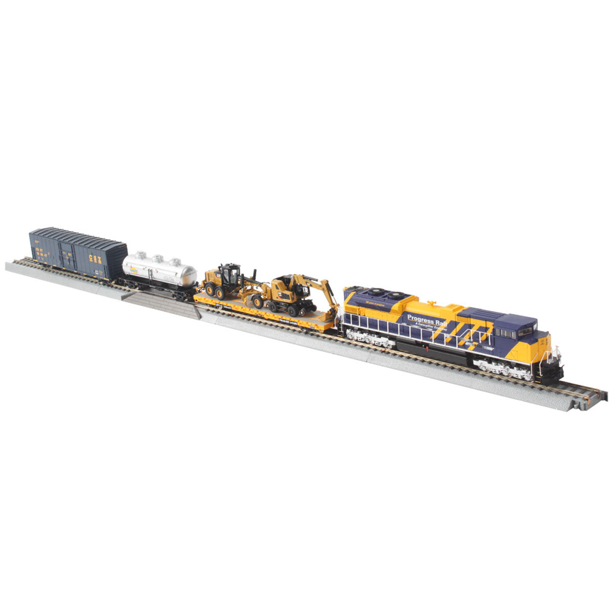 HO Scale CAT Progress Rail 100th Anniversary Train Set — Outback Toys