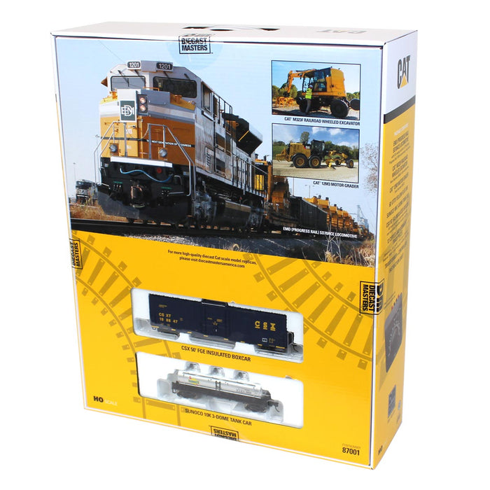 HO Scale CAT Progress Rail 100th Anniversary Train Set — Outback Toys