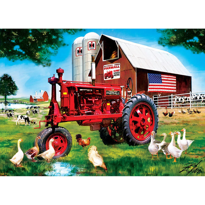 Farmall Red Nostalgia 1000 Piece Puzzle with Poster