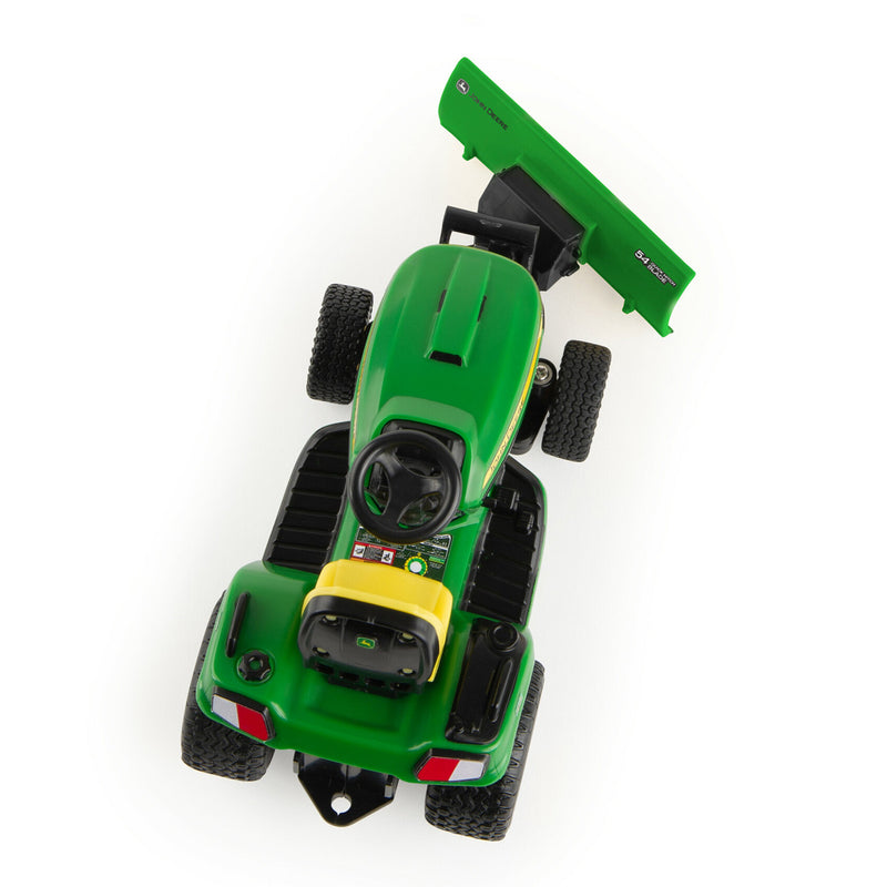 (B&D) 1/16 Big Farm John Deere X758 Lawn Mower with Blade and Cart - Damaged Item