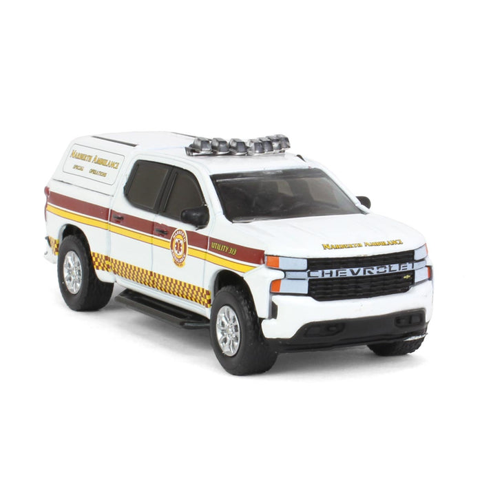 1/64 2020 Chevrolet Silverado, Narberth PA Ambulance, First Responders Series 1