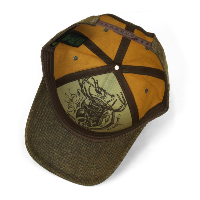 John Deere Brown Heather Oil Skin Twill Cap