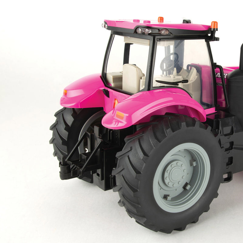 (B&D) 1/16 Big Farm Case IH Magnum PINK Tractor with Loader and Lights & Sounds - Damaged Box