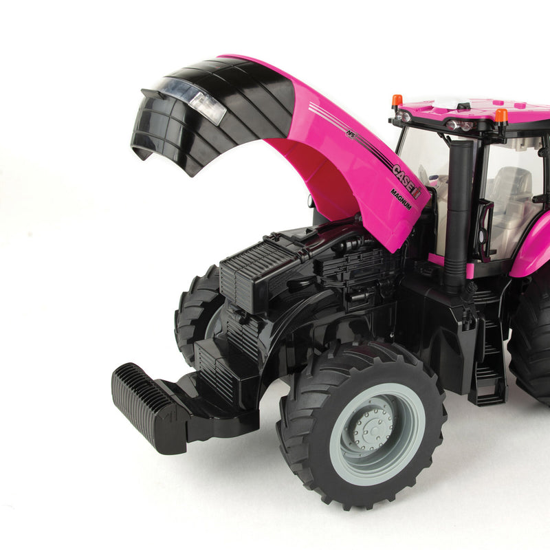 (B&D) 1/16 Big Farm Case IH Magnum PINK Tractor with Loader and Lights & Sounds - Damaged Box