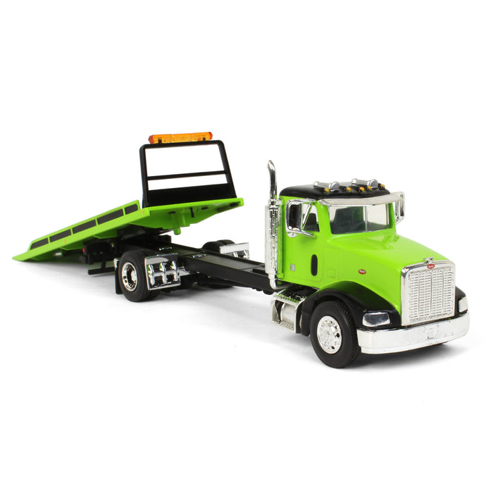 1/64 Lime Green and Black Peterbilt 385 Rollback, Exclusive Limited Edition, 1 of 300