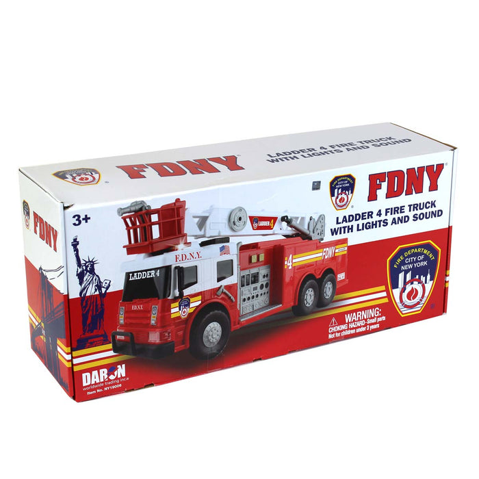 (B&D) 24" FDNY Ladder 4 Fire Truck with Lights & Sound - Damaged Item