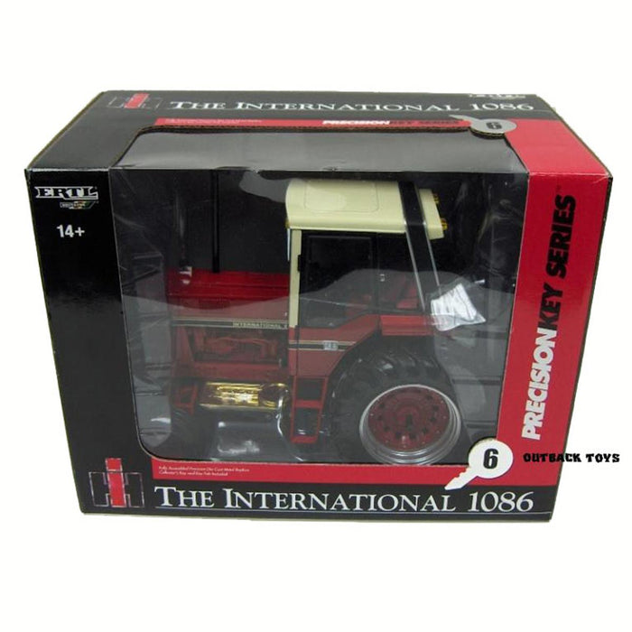 (B&D) 1/16 International 1086 with Red Side Panel and Tri-Stripe, ERTL Key Precision Series #6 - Displayed