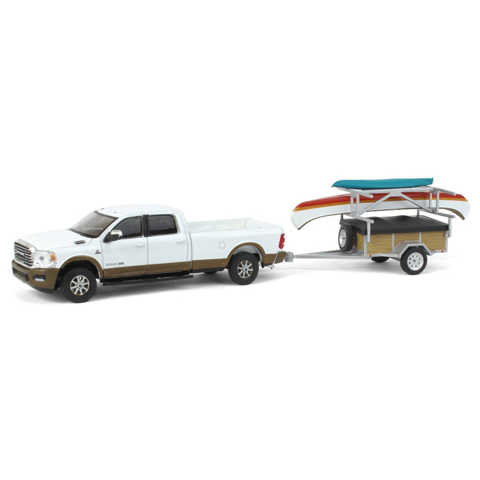 1/64 2022 Ram 2500 Longhorn with Canoe Trailer, Hitch & Tow Series 26