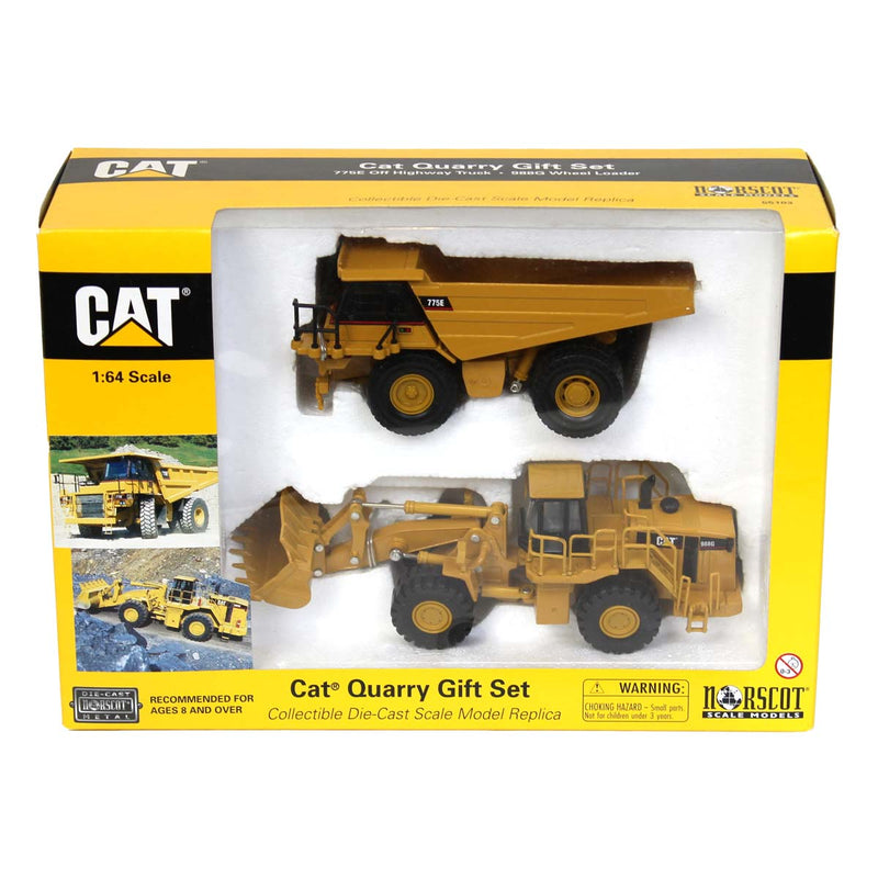 1/64 Caterpillar 775E Truck and 988G Wheel Loader Quarry Gift Set