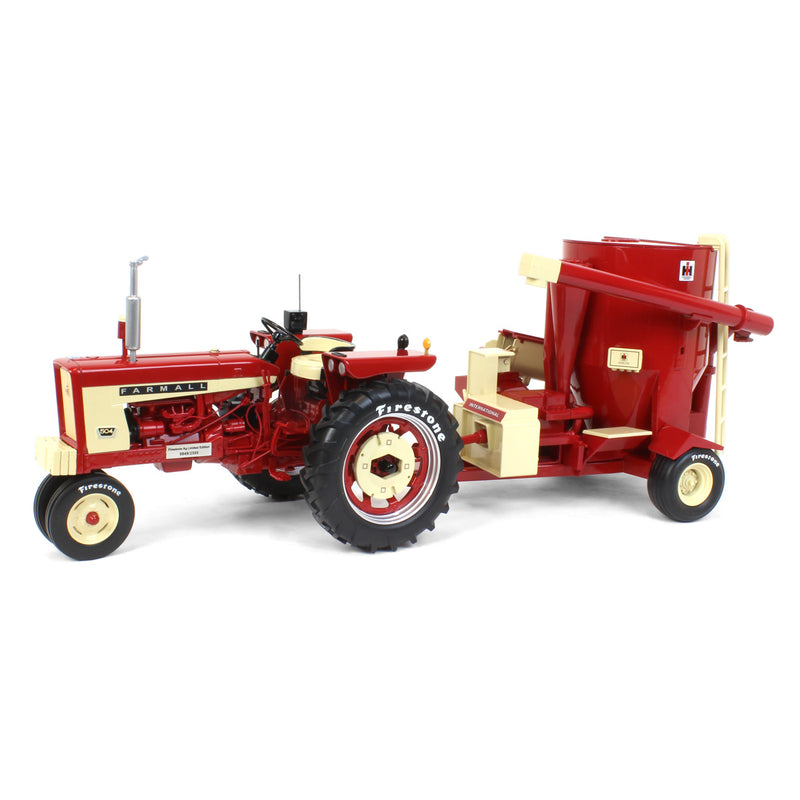 1/16 Firestone Series International Harvester Farmall 504 with IH 1150 Grinder-Mixer Mill Attachment by SpecCast