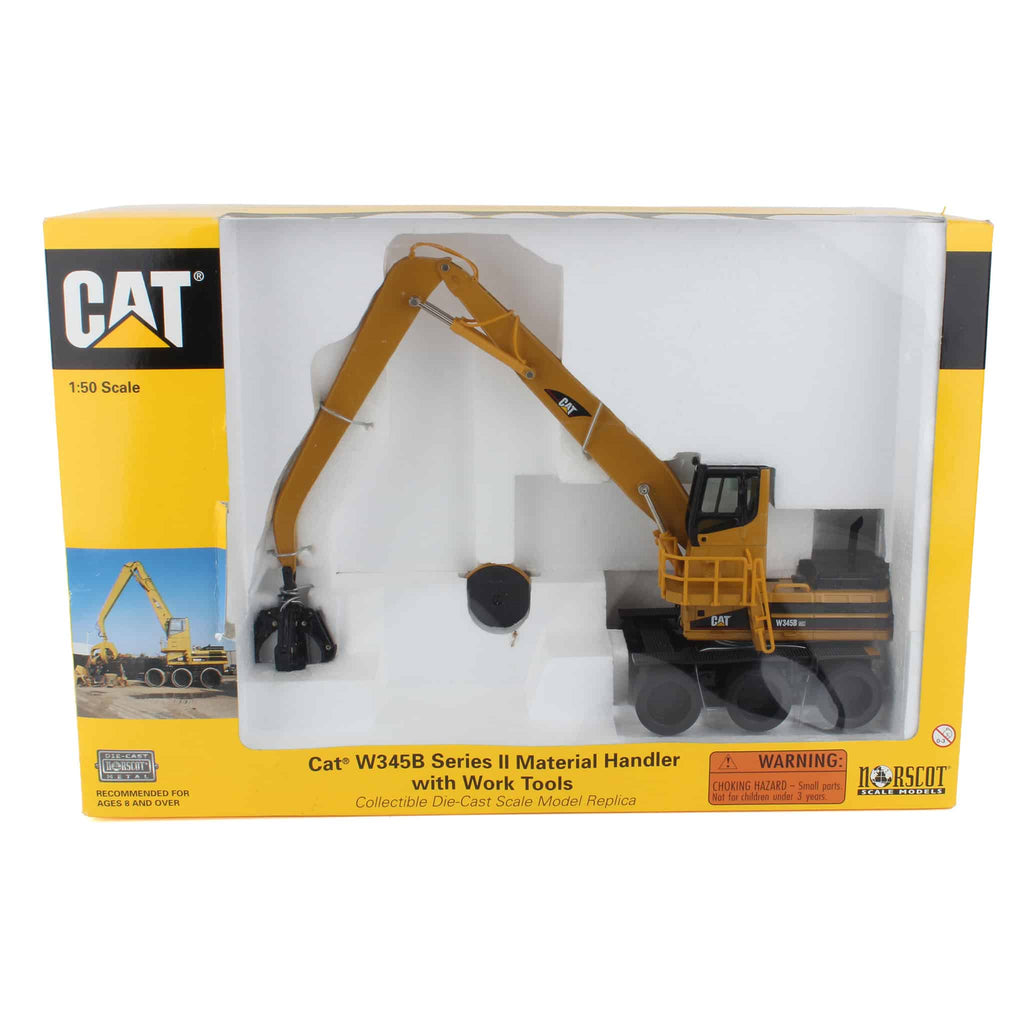 1/50 Caterpillar W345B Series II Material Handler with Work Tools