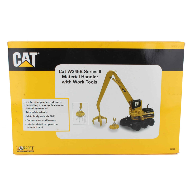 1/50 Caterpillar W345B Series II Material Handler with Work Tools by Norscot