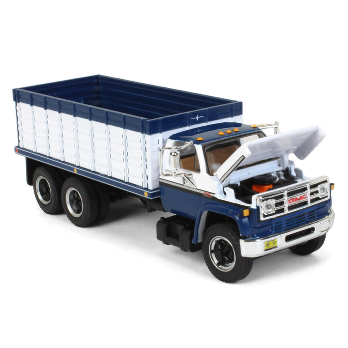 1/64 White & Blue 1970s GMC 6500 Tandem Axle Grain Truck, DCP by First Gear