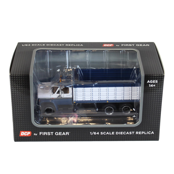 1/64 White & Blue 1970s GMC 6500 Tandem Axle Grain Truck, DCP by First Gear