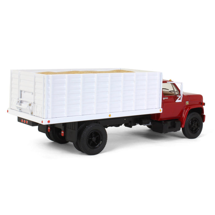 1/34 Red & White 1970s Chevrolet C65 Grain Truck with Corn Load by First Gear