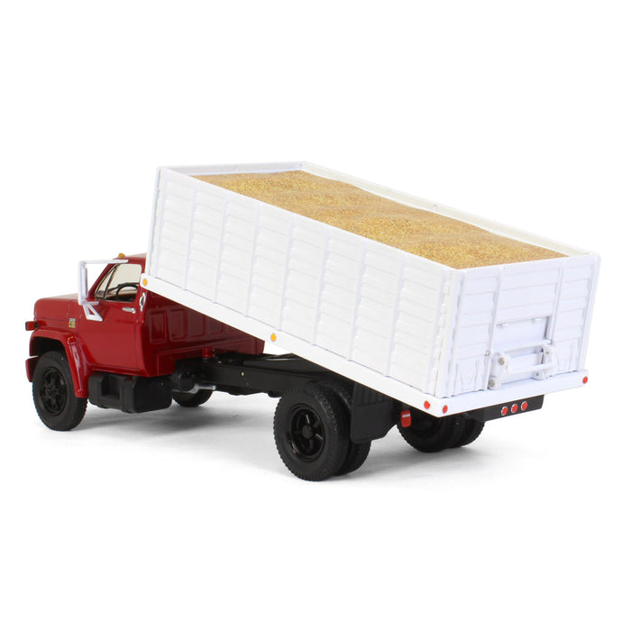 1/34 Red & White 1970s Chevrolet C65 Grain Truck with Corn Load by First Gear