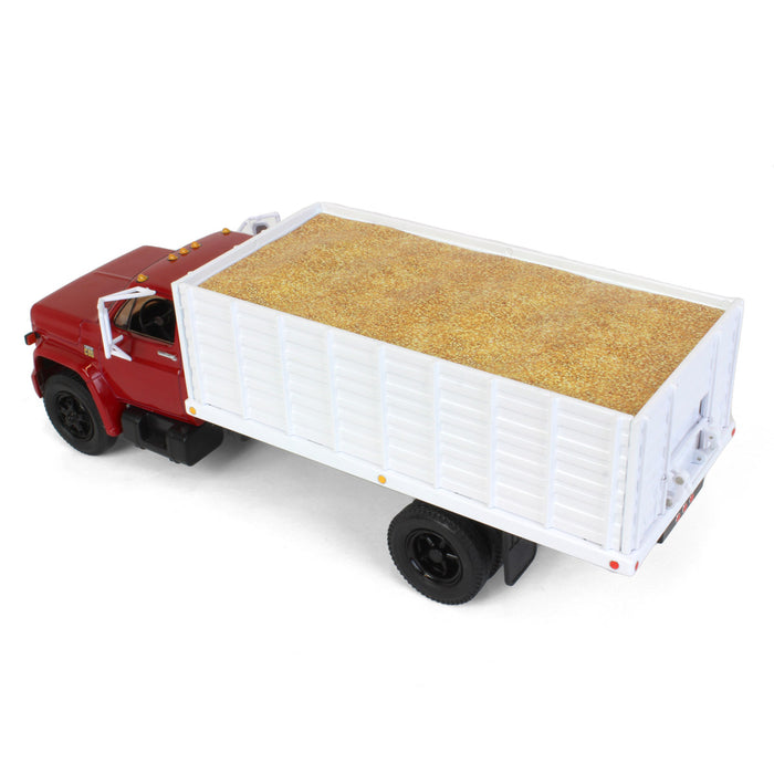 1/34 Red & White 1970s Chevrolet C65 Grain Truck with Corn Load by First Gear