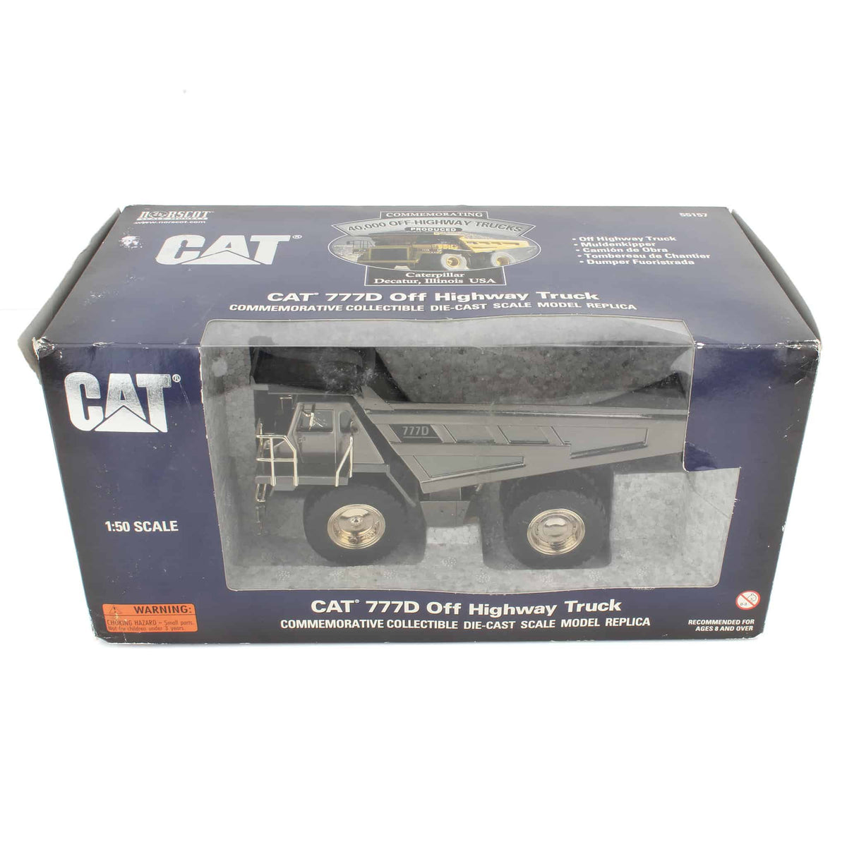 B&D) 1/50 Silver/Chrome CAT 777D Off Highway Truck, Commemorative