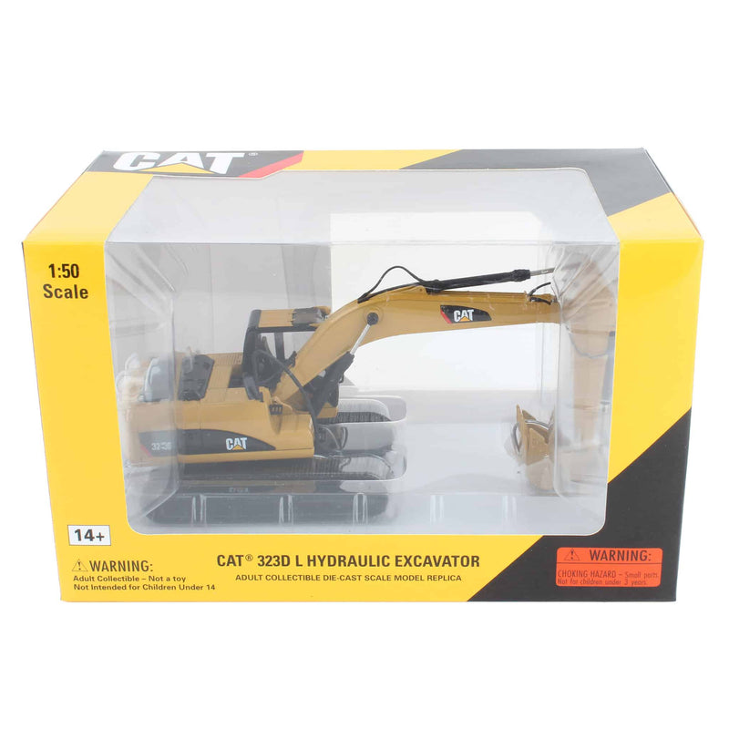 1/50 Caterpillar 323D L Hydraulic Excavator with Metal Tracks by Norscot