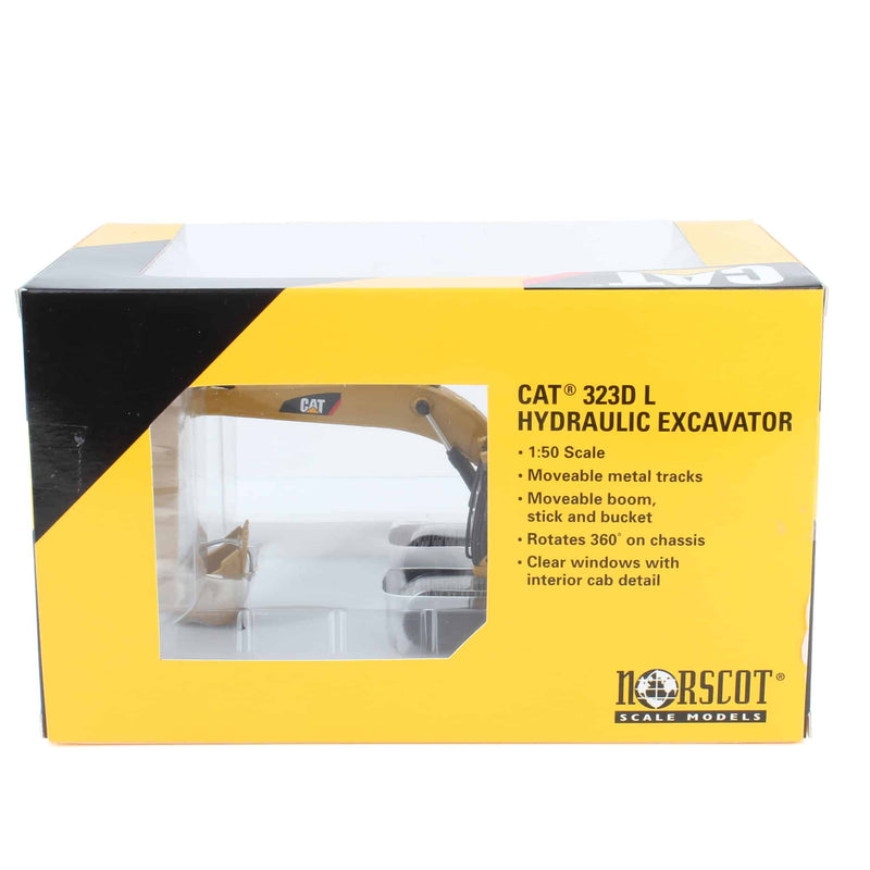 1/50 Caterpillar 323D L Hydraulic Excavator with Metal Tracks by Norscot