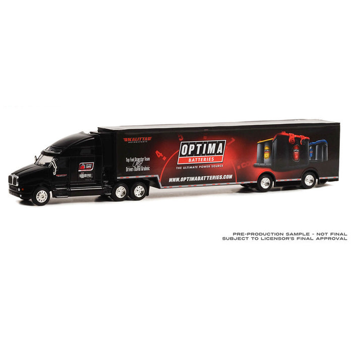 1/64 Kenworth T2000, OPTIMA Batteries, Semi Transporter, GREENLIGHT