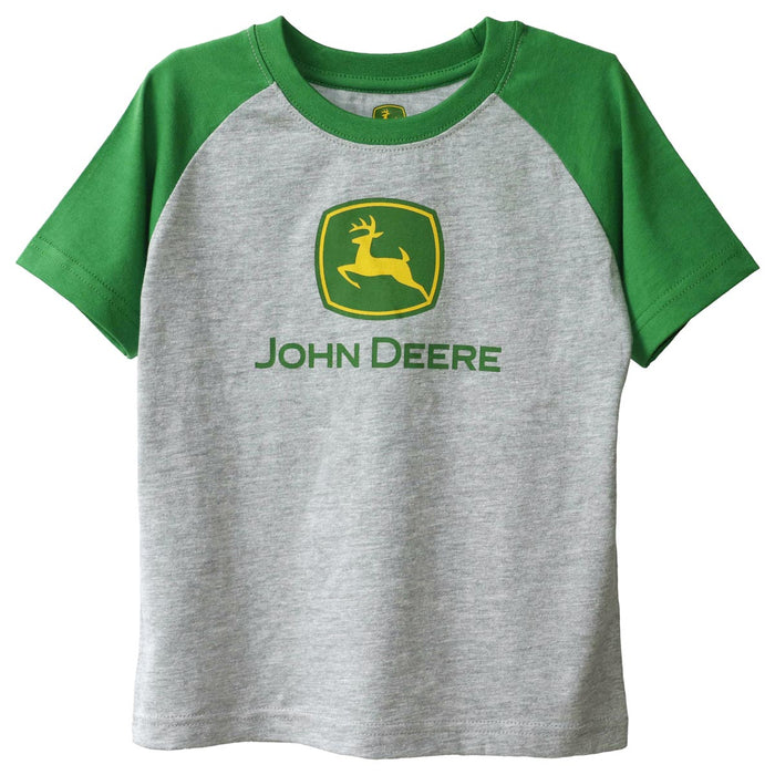Youth John Deere Gray & Green Trademark T-Shirt