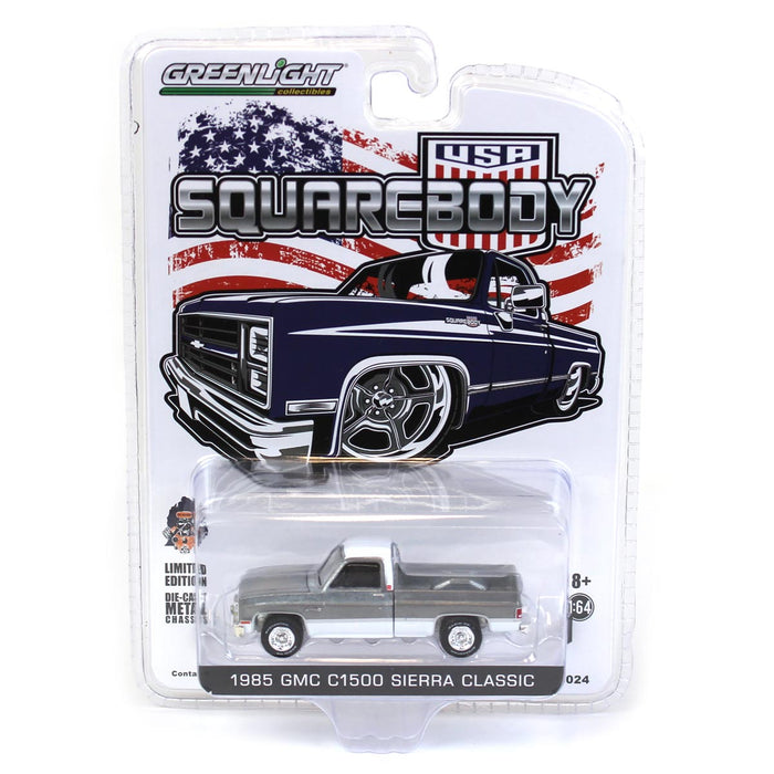 Chase Unit ~ 1/64 1985 GMC C1500 Sierra Classic, Squarebody Greenlight Exclusive