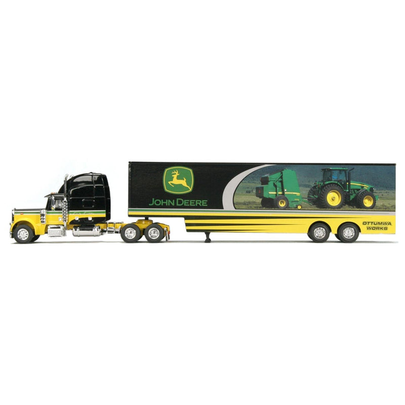 1/64 Peterbilt 379 Semi Truck with Trailer by SpecCast, John Deere Ottumwa Works Deco