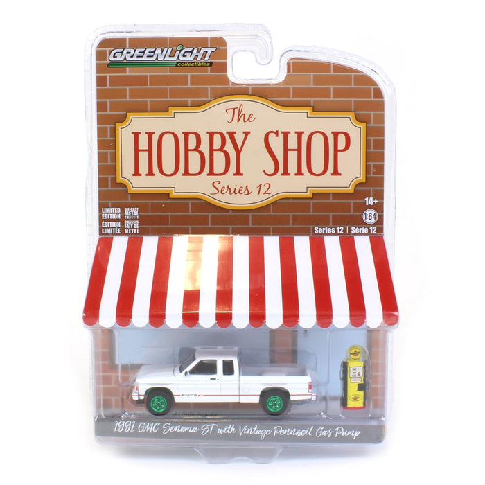 1/64 1991 GMC Sonoma ST with Pennzoil Gas Pump, Hobby Shop 12--CHASE UNIT