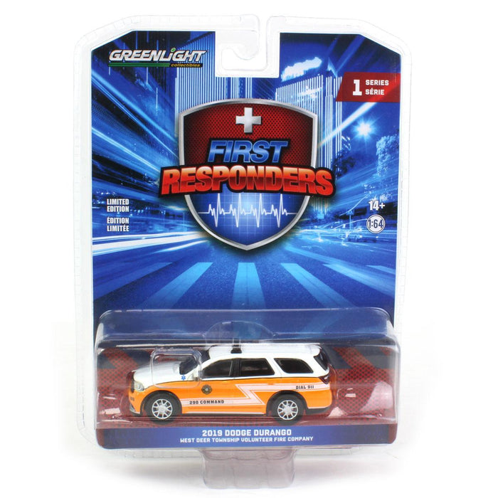 1/64 2019 Dodge Durango West Deer Township Paramedic 290 Command Gibsonia PA, First Responders Series 1