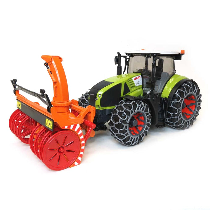 (B&D) 1/16th Claas Axion 950 Tractor w/ Snow Blower & Tire Chains by Bruder - Damaged Box