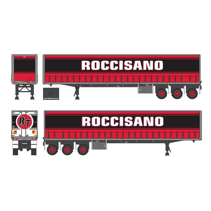 1/64 Kenworth K100 COE Flattop w/ Tri-axle Trailer, Roccisano, DCP by First Gear