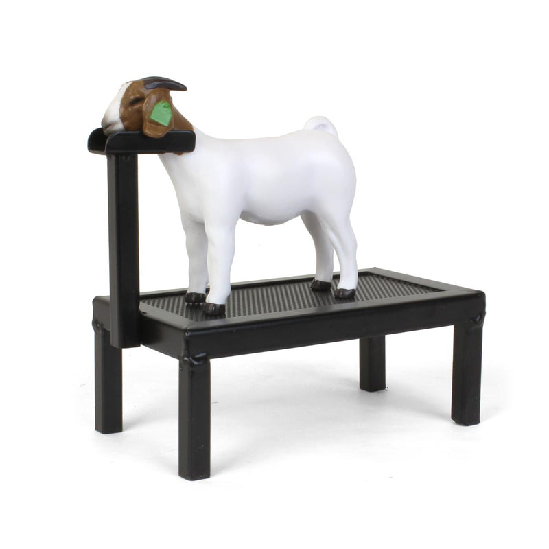 1/16 Little Buster Toys Sheep Fitting Stand with Grand Champion Boer Doe