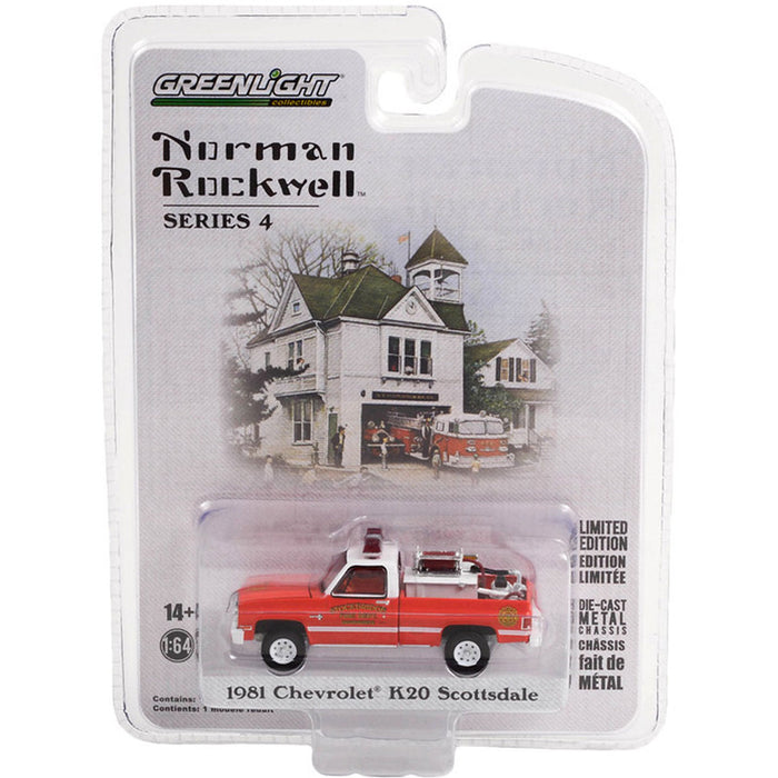 1/64 1981 Chevrolet K20 Scottsdale, Stockbridge Fire Dept., Norman Rockwell Series 4