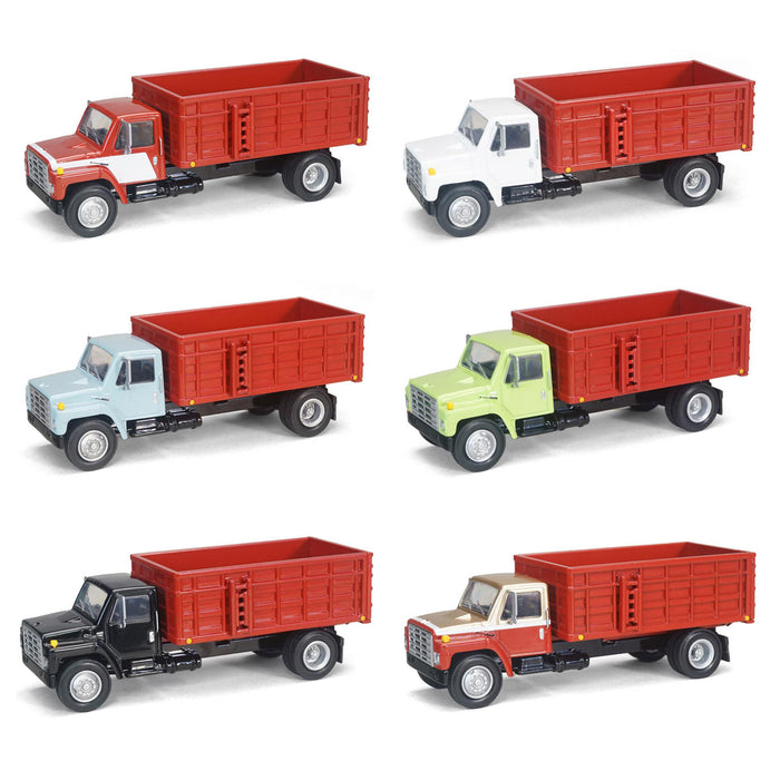 Set of 6 ~ 1/64 1982 International S1954 Grain Trucks by SpecCast