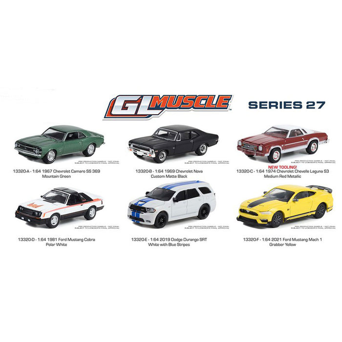 1/64 Greenlight Muscle Series 27, 6 Vehicle Set--SEALED