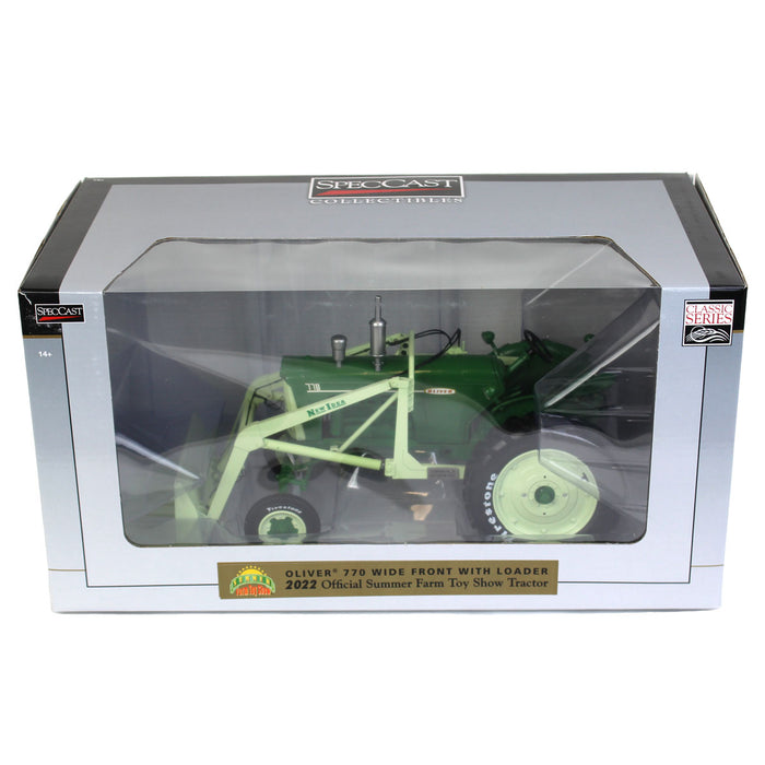 1/16 Oliver 770 with New Idea Loader & Firestone Tires, 2022 Summer Farm Toy Show