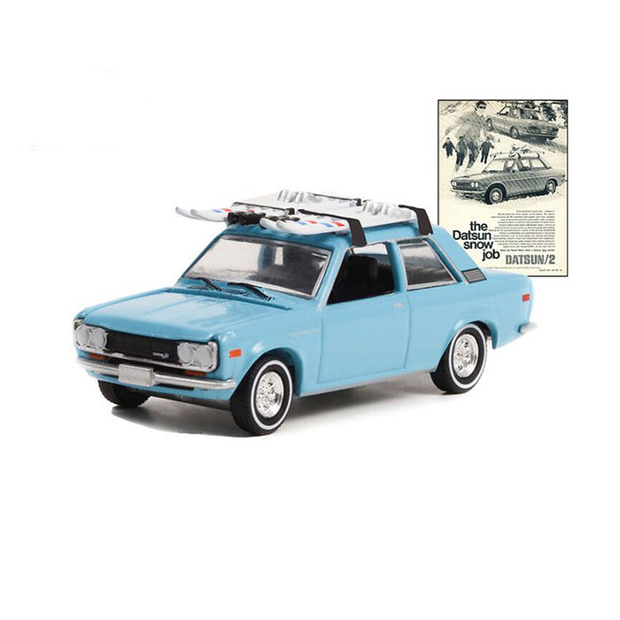 1/64 1970 Datsun 510 with Ski Roof Rack, Vintage Ad Cars Series 7