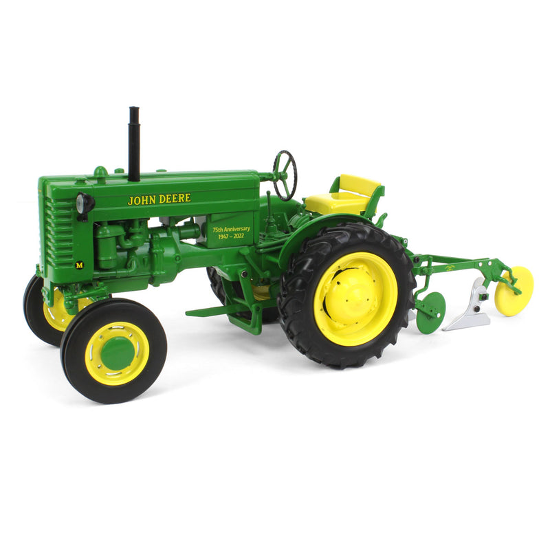 1/16 John Deere M Tractor with Wide Front & Mounted Plow, 75th Anniversary, ERTL Prestige Collection