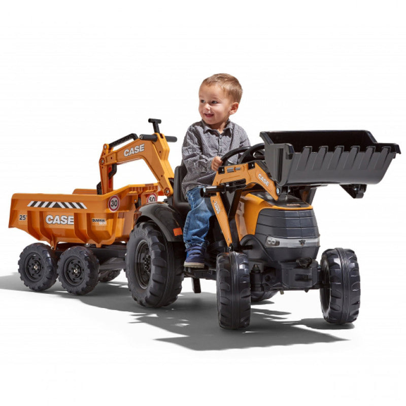 Case 580 Super N Pedal Backhoe with Front Loader, Rear Excavator & Trailer