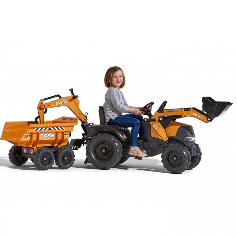 Case 580 Super N Pedal Backhoe with Front Loader, Rear Excavator & Trailer